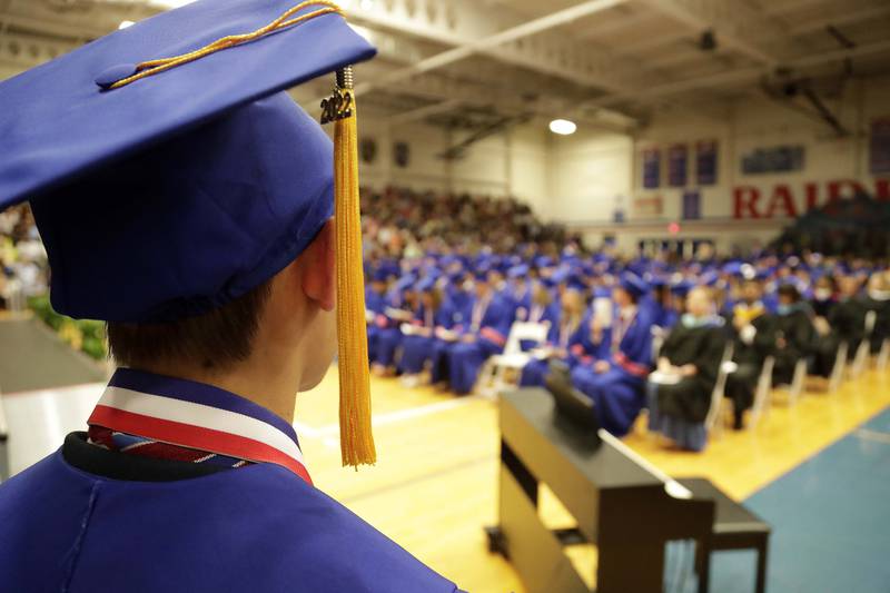 Glenbard South High School graduation ceremony Friday May 20, 2022 in Glen Ellyn.