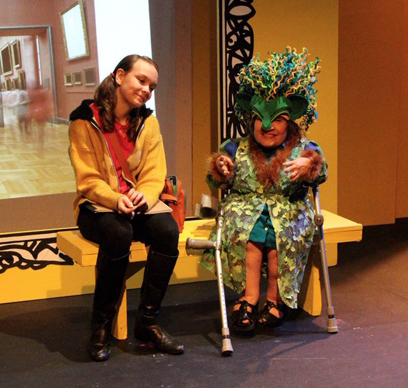 Tekki Lomnicki, Elmhurst native, (right), founder of Tellin' Tales Theatre