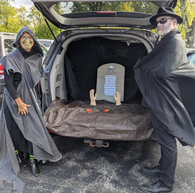 A spooky trunk from a previous Trunk or Treat event at Salem Lutheran Church in Sandwich.