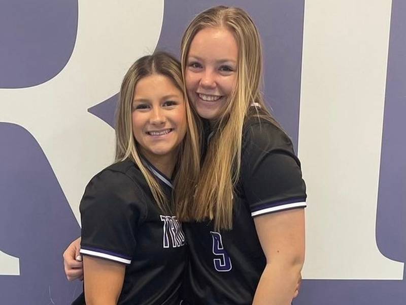 Junior Ava Gusel, a DePaul recruit, and sophomore Ashlynn Durkin, back healthy after missing all of her freshman year with a back injury, are teaming up for a dynamic pitching combo at Downers Grove North this spring.