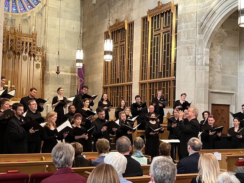 St. Charles Singers at Baker Memorial United Methodist Church in St. Charles, conducted by Jeff Hunt.