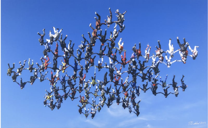 Two hundred highly-skilled skydivers from the U.S., Europe, Australia, Canada and South America will be at Skydive Chicago, just outside of Ottawa, attempting to break the world record for down vertical skydivers.