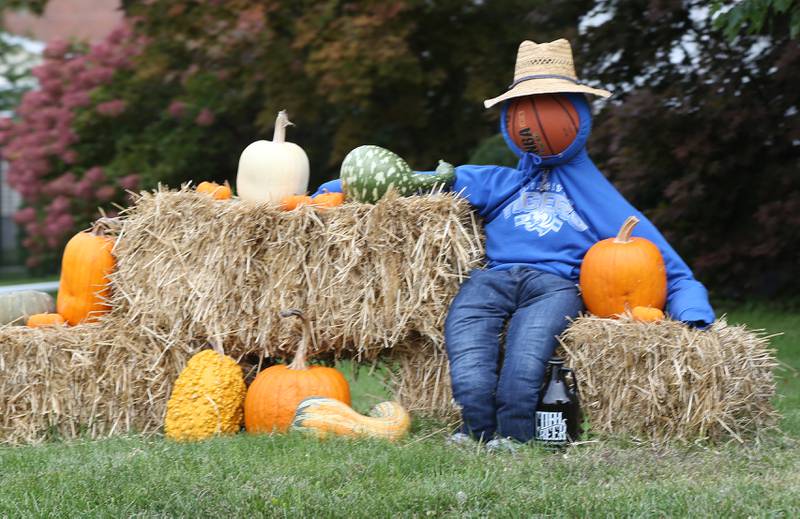 This scarecrow is located at the corner of East Peru Street and Euclid Street on Wednesday, Oct. 11, 2023 in Princeton. The scarecrow is part of  the Princeton Area Chamber of Commerce's Scarecrow Fest.