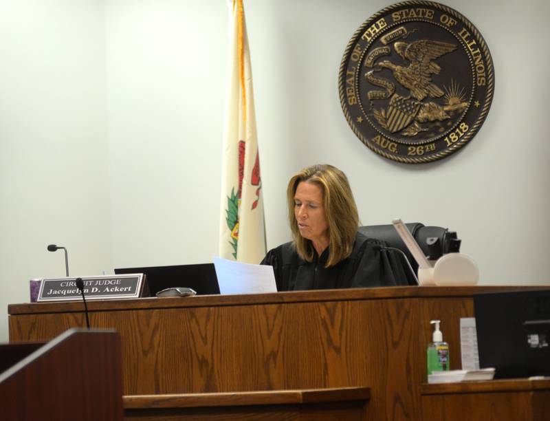 Judge Jacquelyn Ackert presided over the sentencing hearing for Steven Watts on Tuesday, July 26, 2023 in Lee County Court.