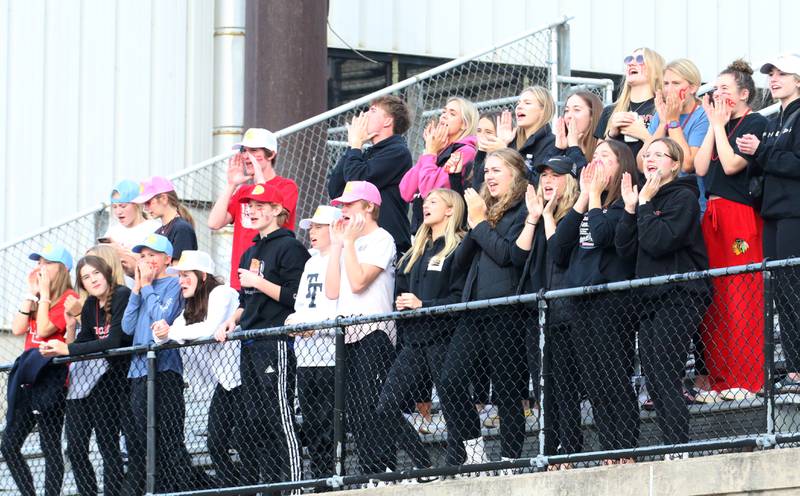 Timothy Christian fans cheer on their team during the Class 1A State soccer third place game on Saturday, Oct. 29, 2022 at EastSide Centre in Peoria.