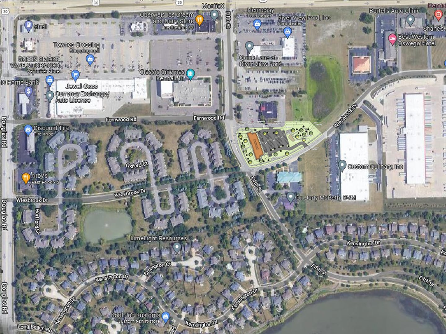 Location Map for Deville manor. Images taken from Woda Cooper's concept presentation.