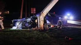 Driver suffers serious injuries after crashing into utility pole near Harvard