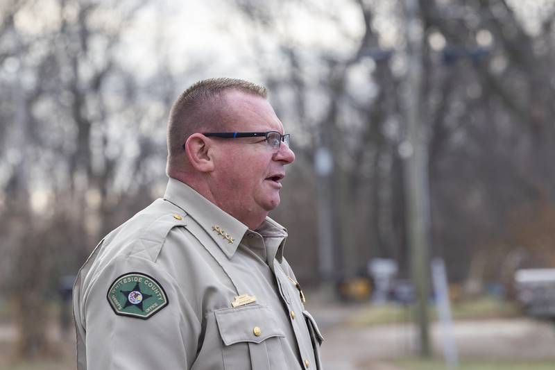 Whiteside County sheriff John Booker talks about the incident Monday, Dec. 5, 2022 that ended without further incident.