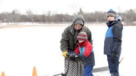 Photos: Kline Creek Farm Ice Harvest on Timber Lake in West Chicago