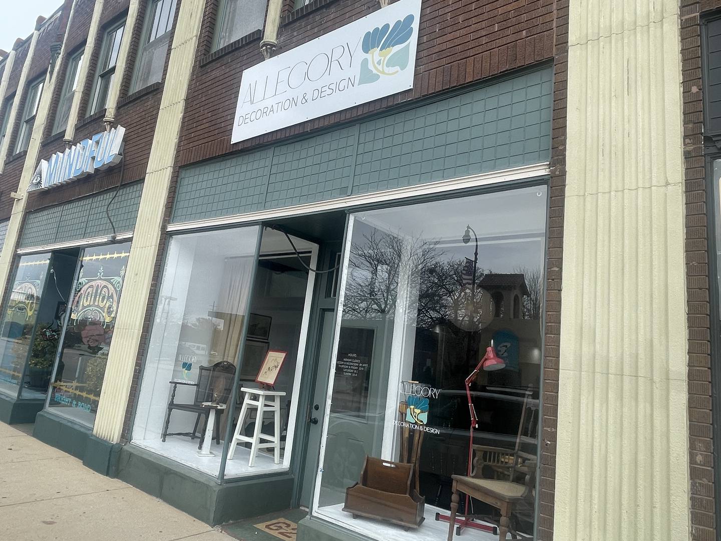 Allegory Decoration & Design is seen Nov. 17, 2025, at 629 E. Lincoln Highway in DeKalb. The shop opened this fall.