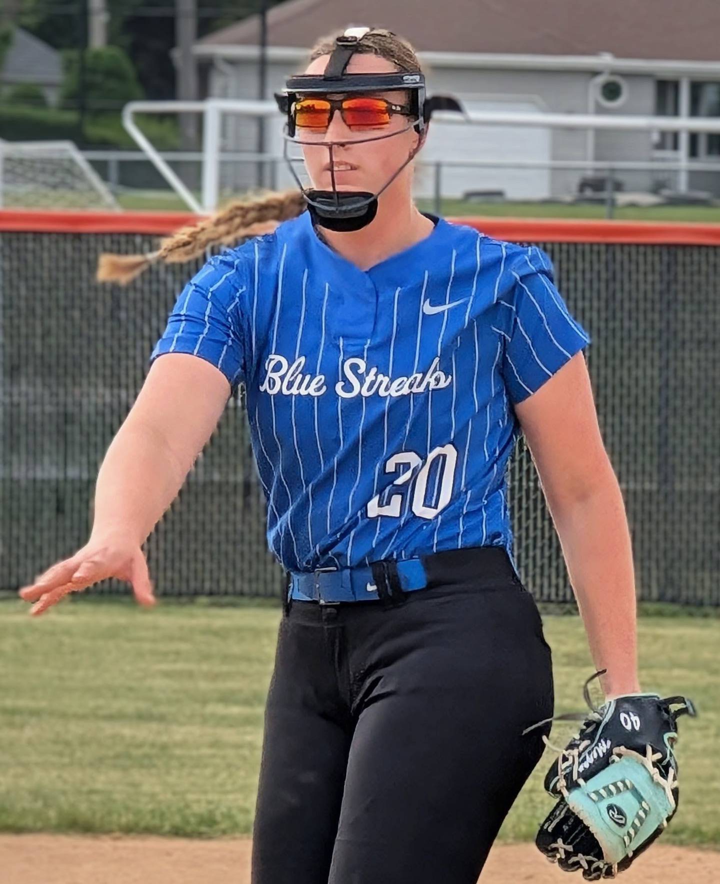Woodstock's Megan Kuiper fires a pitch against Woodstock North during the teams' Class 3A regional semifinal Tuesday, May 19, 2026, at Crystal Lake Central.