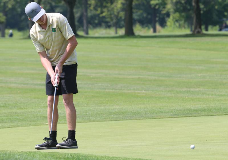 L-P's Riley Cetwinski competes in the Streator Bulldog Invitational boys golf meet on Monday, Aug. 21, 2023 at Eastwood Golf Course in Streator.