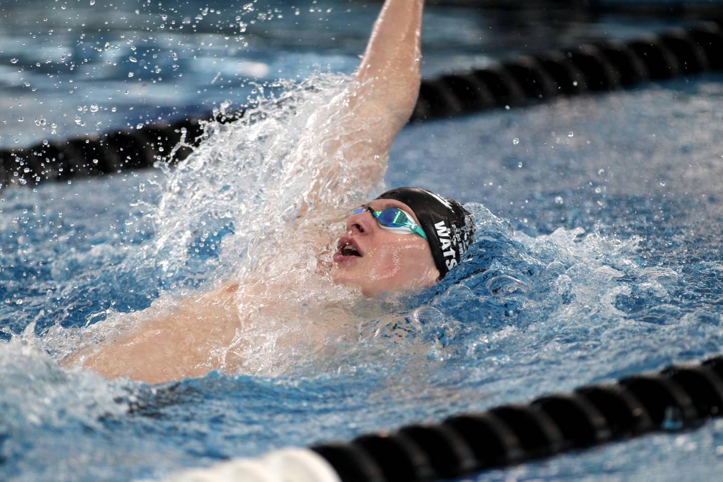 Cary-Grove co-op's Drew Watson competes in the consolation heat of the 200-yard individual medley during the IHSA Boys State Championships at FMC Natatorium in Westmont on Saturday, Feb. 25, 2023.