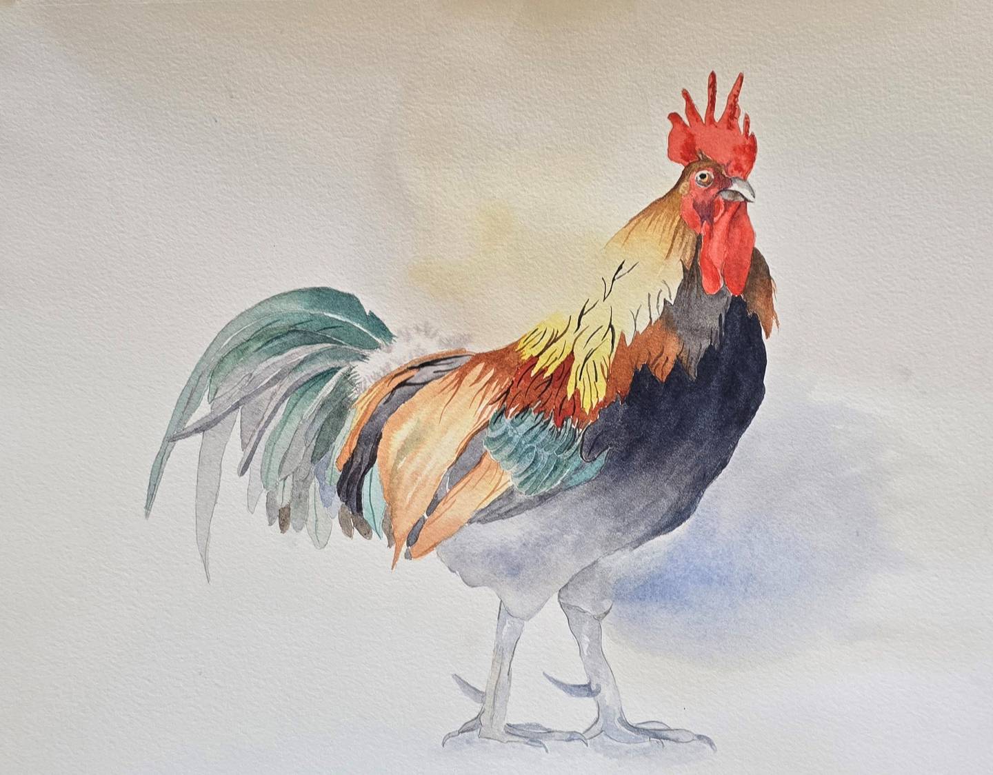 “Sunrise Spirit” watercolor painting created by artist Mary von Tish