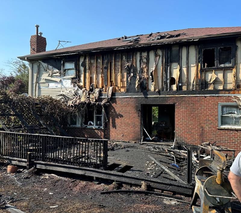 A residence damaged by a fire on Sunday, Aug. 27, 2023, in the 15200 block of Fieldview Court of Lockport.
