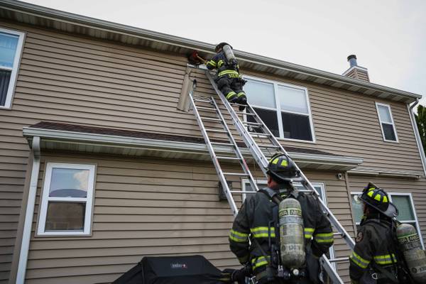 Firefighters quickly extinguish Huntley house fire that broke out during thunderstorm 