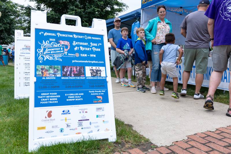 People of Princeton attend the annual Shrimp Fest on Saturday, June 7, 2025 at Rotary Park in Princeton.