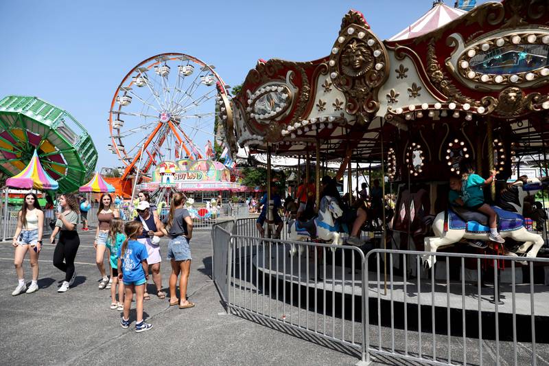 The carnival area during the first day of the 2023 Swedish Days Festival on Wednesday, June 21, 2023. No one was injured.