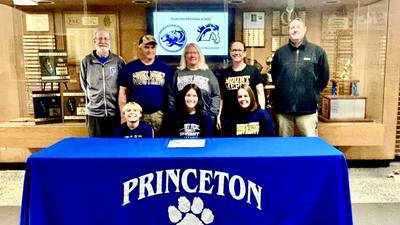 Princeton’s Miyah Fox signs with Mt. Mercy to play volleyball, run track
