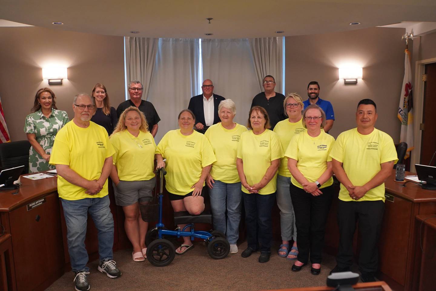 The Rochelle City Council recognized the volunteers that put on the Lincoln Highway Heritage Festival after it took place Aug. 15-17. The longtime Rochelle event was held at Atwood Park this year instead of its usual downtown location due to conflicts with planned city construction.