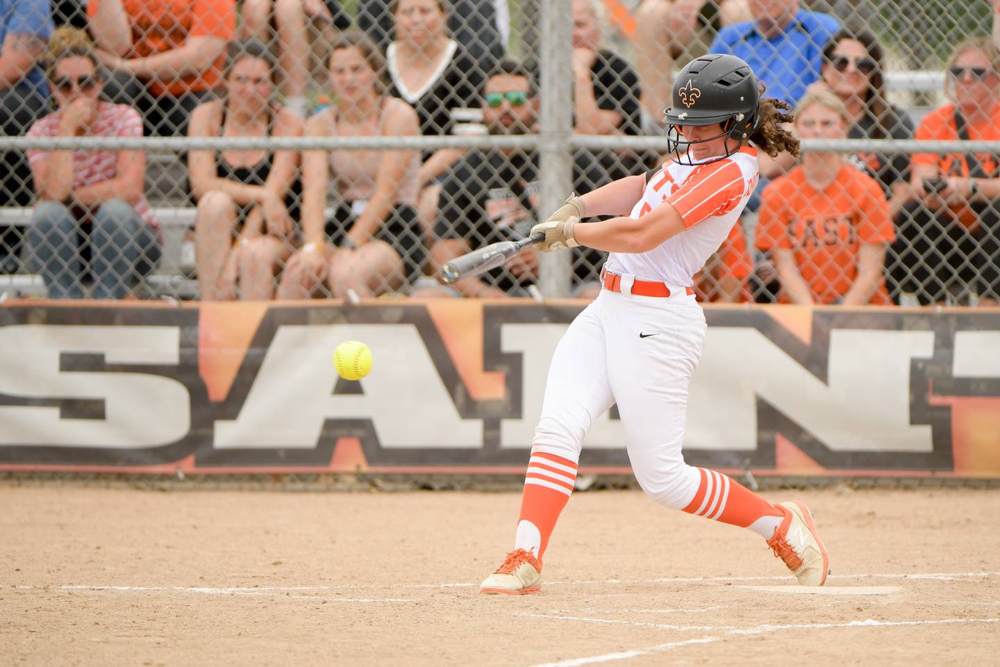 St. Charles East's Nikki Johnston bats against Glenbard North during the Class 4A St. Charles East Sectional semifinal on Tuesday, May 31, 2022.