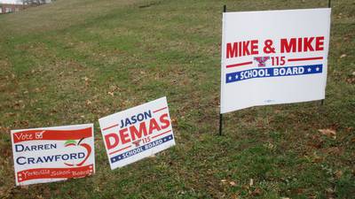 Crawford, Demas ahead in Yorkville School District Y115 Board of Education election 