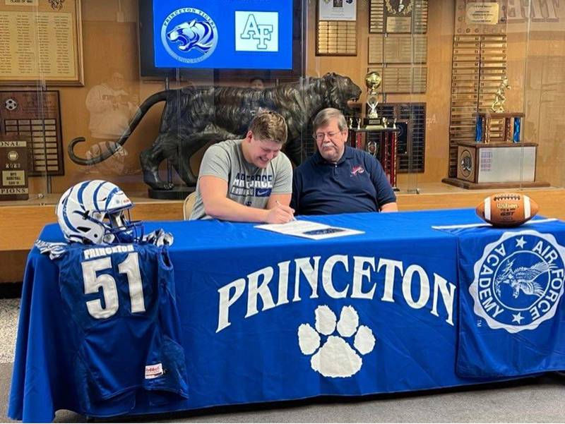 BCR sports editor Kevin Hieronymus stepped in with Princeton senior Bennett Williams for his signing day with the Air Force Academy on Friday.
