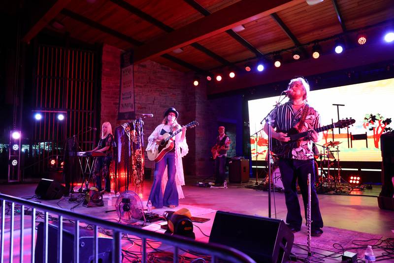 Fleetwood Gold performs a Fleetwood Mac tribute show during the 50th Bourbonnais Friendship Festival on Friday, June 27, 2025.