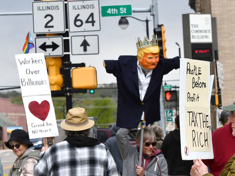 Calls for solidarity, criticism of Trump administration aired at May Day event in Ogle County