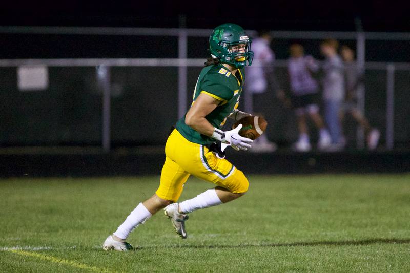 Crystal Lake South's Michael Prokos runs for a touchdown against Crystal Lake Central on Friday Sept.30,2022 in Crystal Lake.