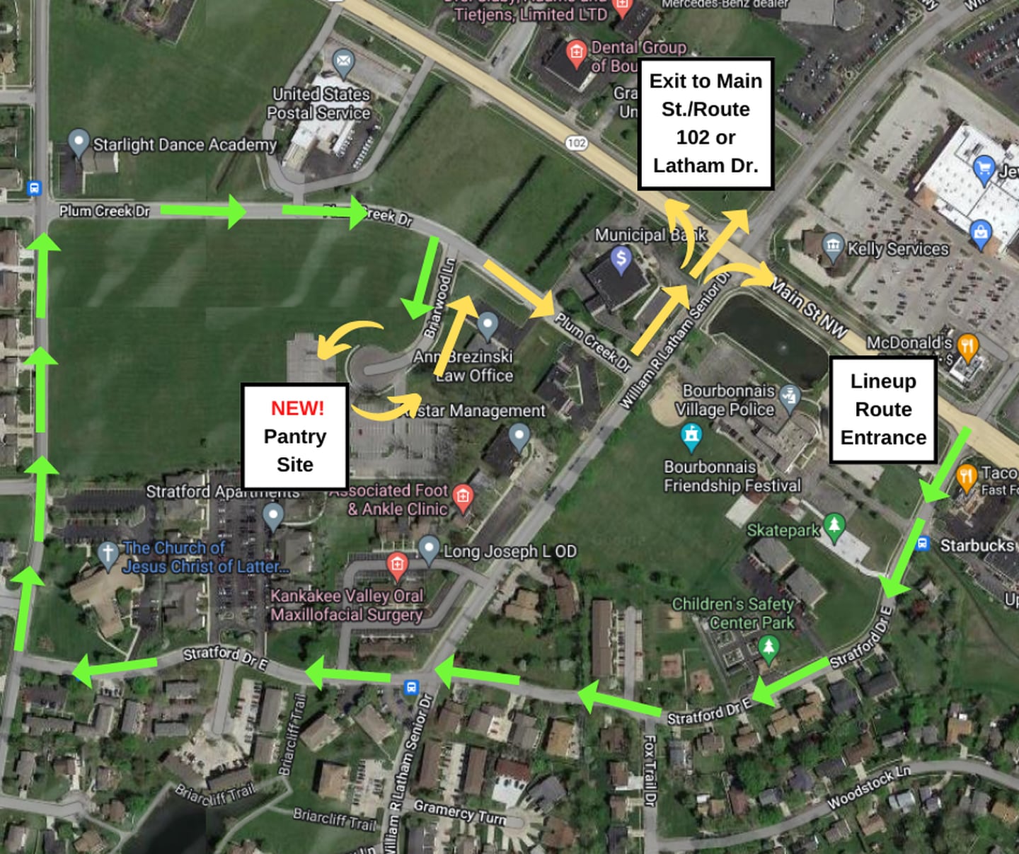 The designated Secret Pantry route