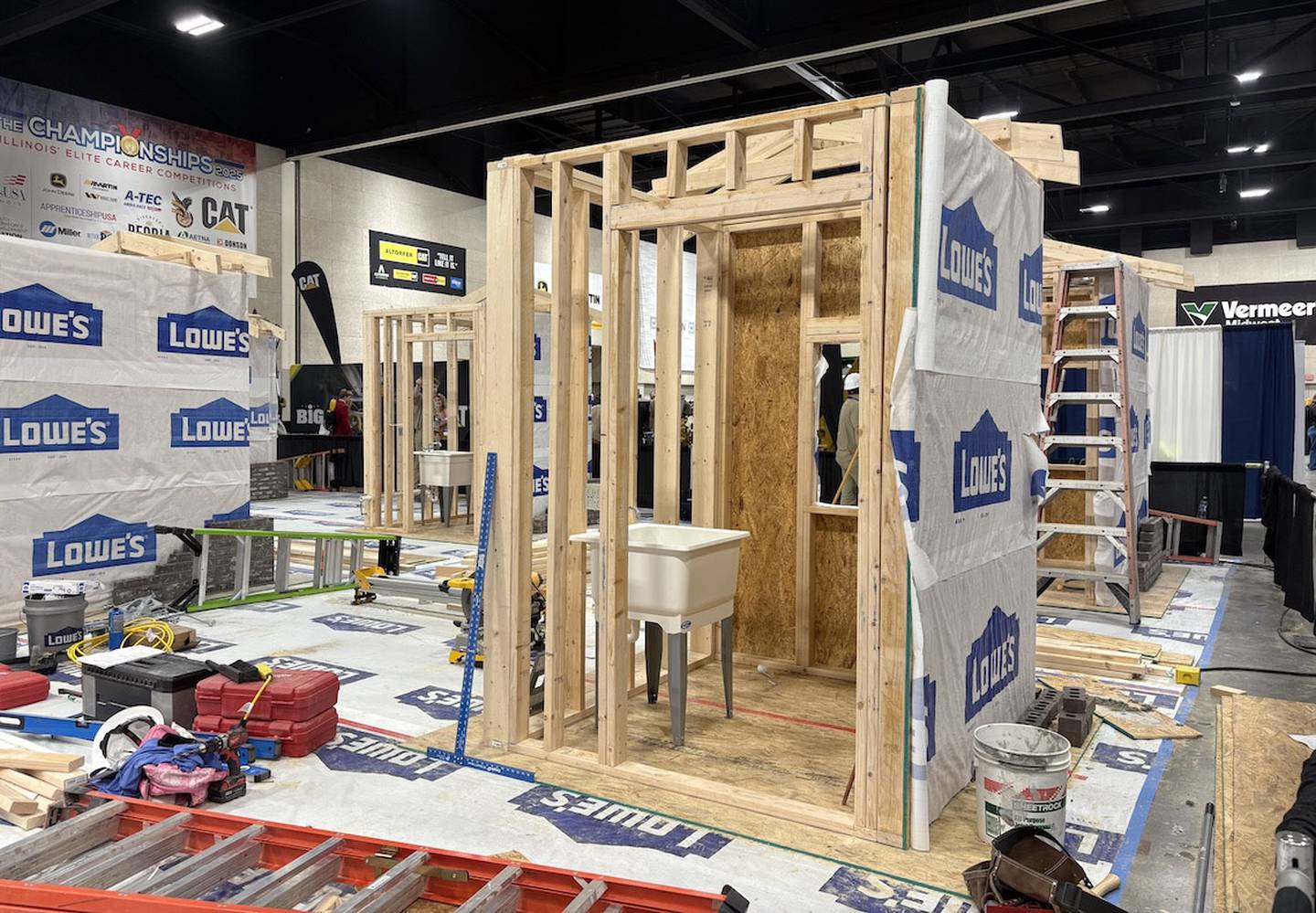 House built by the all-girls team during the SkillsUSA Illinois Championships in April.