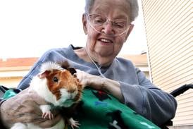 Photos: Mobile petting zoo visits DeKalb County Rehab and Nursing Center