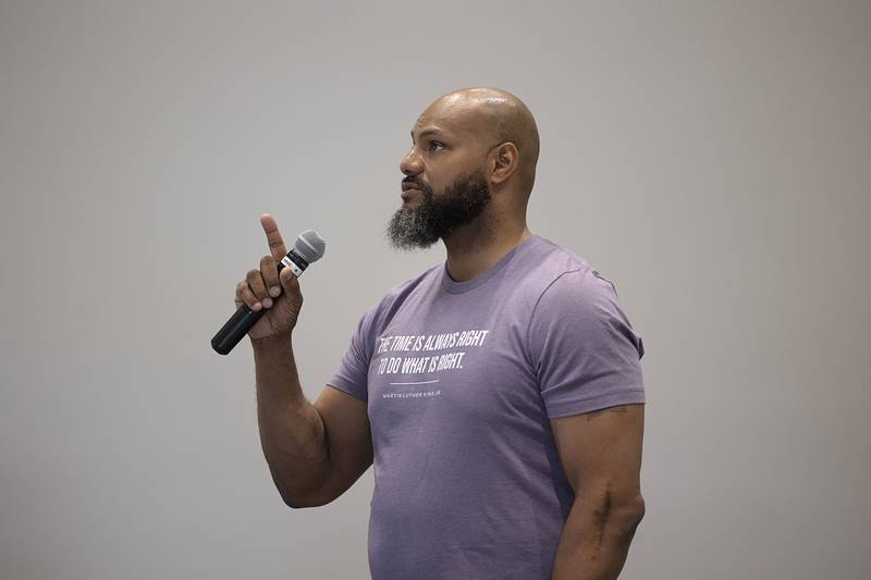 Kelly was brought in to challenge local teen leaders in breaking out of the way they think and absorb information during the summit held on Friday, March 15, 2024.