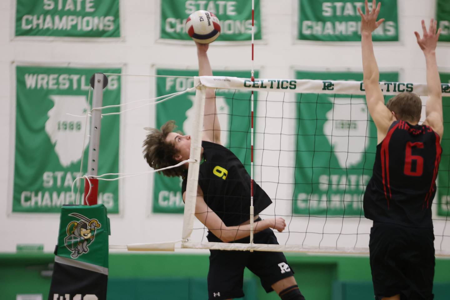 Providence’s Sean Kane hits a shot against Lincoln-Way Central. Monday, April 18, 2022, in New Lenox.