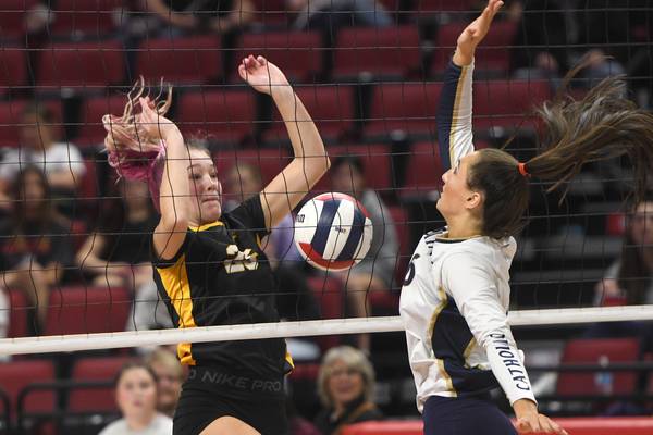 Photos: Riverdale falls to Central Catholic in 2A state volleyball semifinals