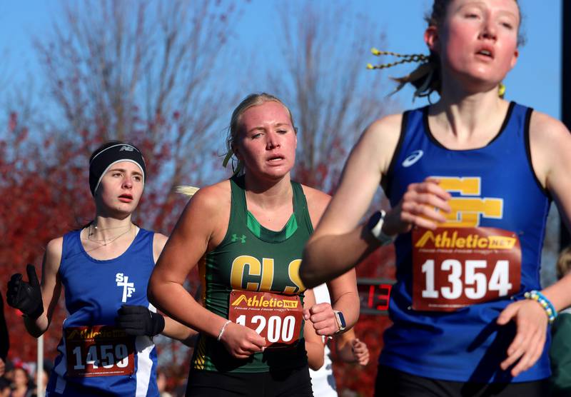 Crystal Lake South’s Abby Machesky runs in a Class 2A Sectional Cross Country Meet at Emricson Park in Woodstock Saturday.
