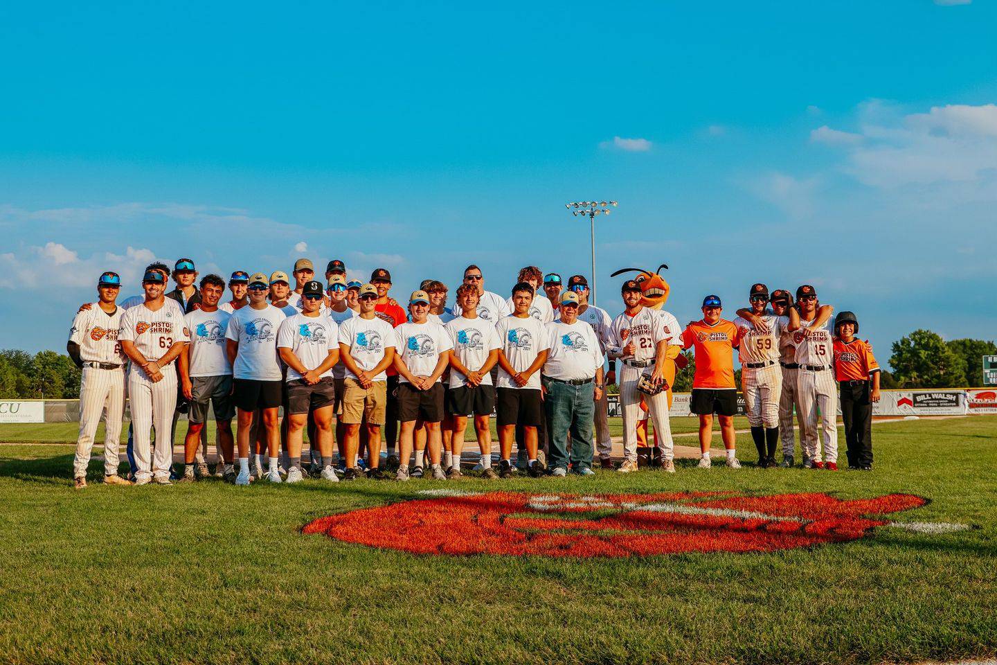 The 2024 Class 1A state champion Marquette baseball team was honored by the Illinois Valley Pistol Shrimp before their game against the Danville Dans on Thursday, July 11, 2024 at Schweickert Stadium in Peru.