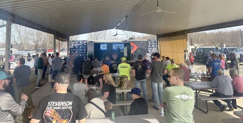 Around 100 people attend the weigh-in during the annual Masters Walleye Circuit tournament on Friday, March 20, 2026 at the Spring Valley Boat Club.