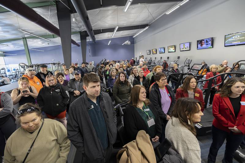 Visitors wait to tour the new Westwood Wellness facility Tuesday, Jan. 31, 2023.
