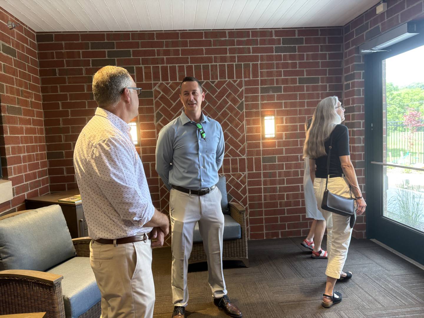 McHenry County officials get a tour of the Valley Hi memory care wing  June 23, 2025.