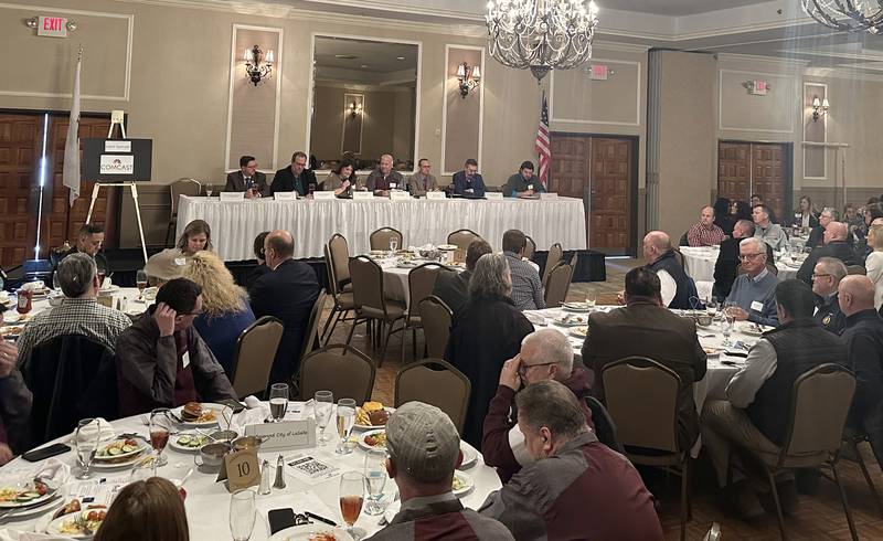 Nearly 250 people attended the Illinois Valley Chamber of Commerce State of the Cities luncheon on Wednesday, March 27, 2024 at Grand Bear Resort at Starved Rock in Utica.