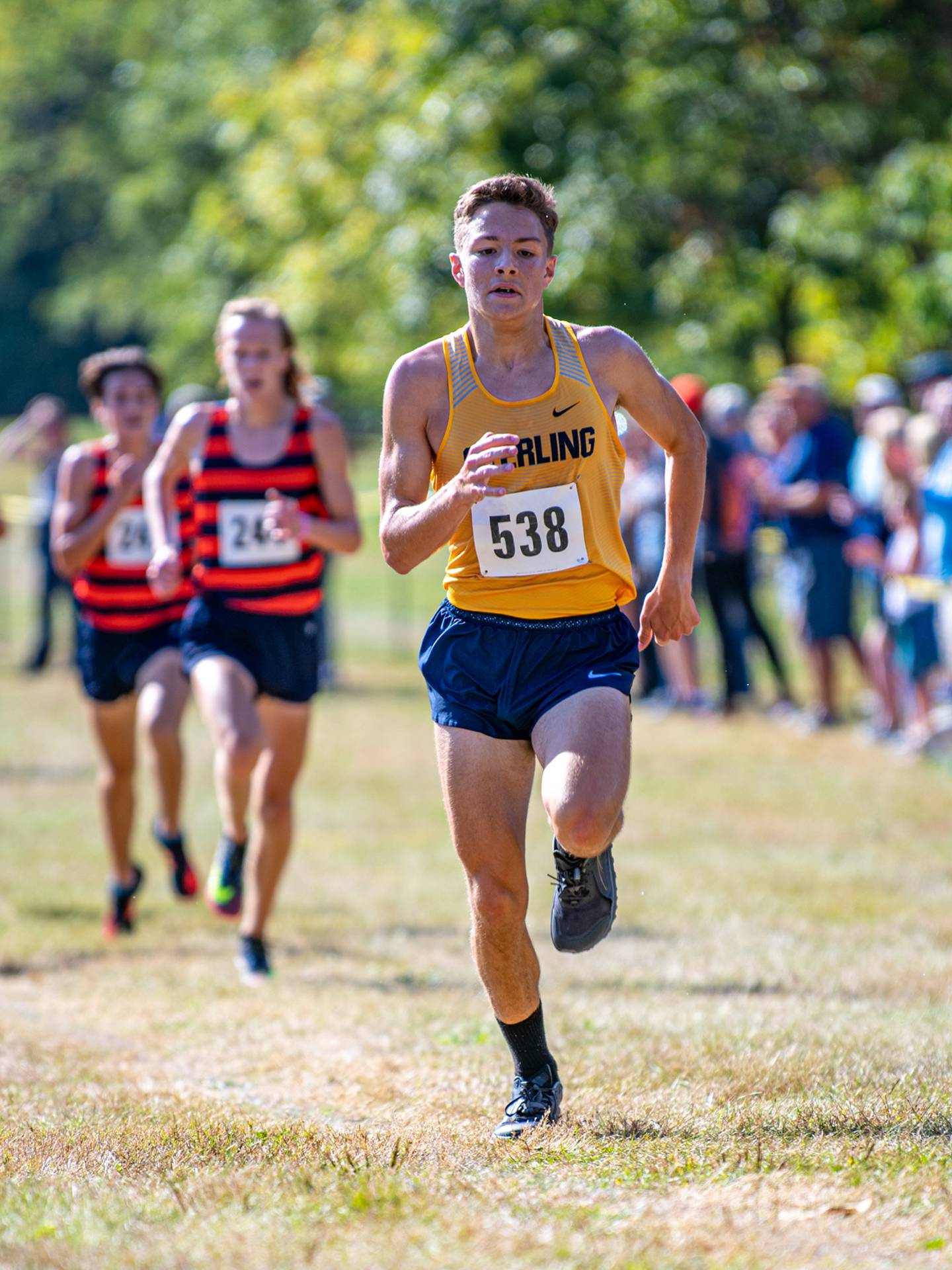 Sterling's Dale Johnson runs Saturday at the Sterling Invitational at Hoover Park.