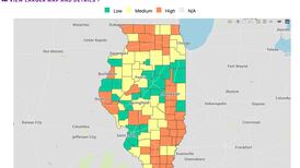 IDPH: 42 Illinois counties remain ‘high’ risk for COVID-19; weekly deaths plummet