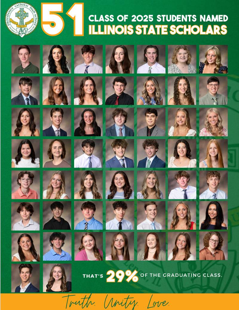 Providence Catholic High School - 51 Providence Catholic Seniors Named Illinois State Scholars