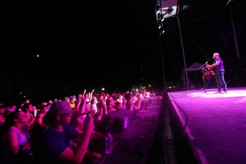 Country star Josh Turner entertains a large crowd on Thursday, Aug. 24, 2023 at the Bureau County Fair in Princeton.