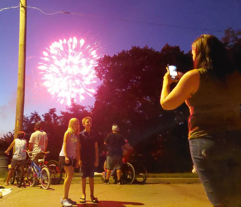 A photo opportunity is taken Tuesday, July 4, 2023, during Ottawa's Independence Day fireworks.