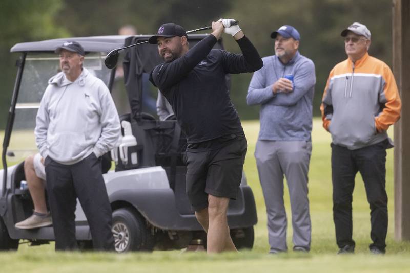 Jesse Cavanaugh tees off during the Pine Hills golf tournament on Sunday, June 11, 2023 in Ottawa.