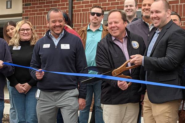 Oswego officials celebrate opening of The Reserve at Hudson Crossing North