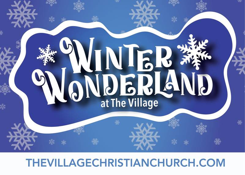 The logo for Village Christian Church's Winter Wonderland event.